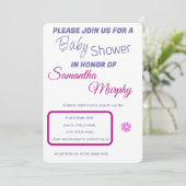 Baby Rabbit | Einladung der Babydusche (Stehend Vorderseite)