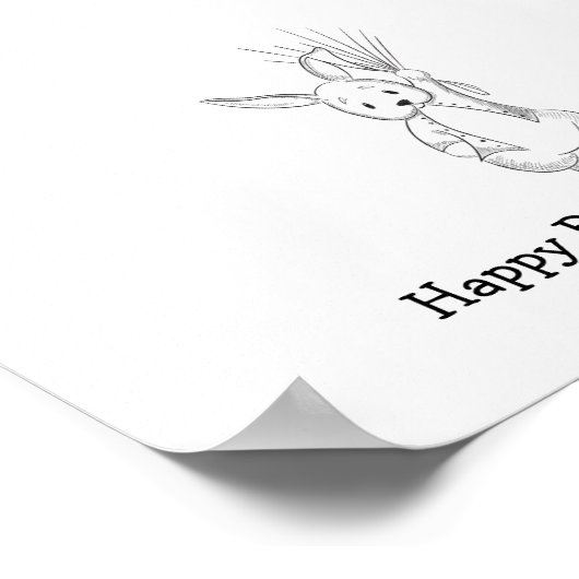 Baby Rabbit Fingerprint Gästebuch (Ecke)