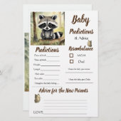 Baby Raccoon Baby Predictions Advice Card (Vorne/Hinten)