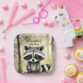 Baby Raccoon Gender Neutral Baby Dusche Pappteller (Party)