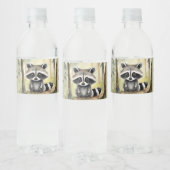 Baby Raccoon Gender Neutral Baby Dusche Wasserflaschenetikett (Flaschen)