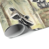 Baby Raccoon Geschenkpapier (Rolleneckpunkt)