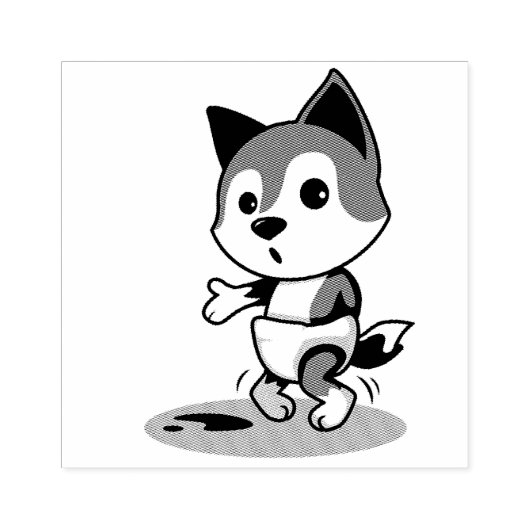 Baby Raccoon Gummistempel (Prägung)