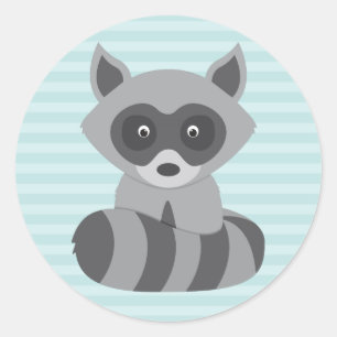 Baby Raccoon Runder Aufkleber