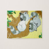 Baby Raccoons Schlafpuzzle Puzzle (Horizontal)
