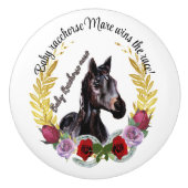 BABY RACEHORSE MARE Keramik Pull Keramikknauf (Vorderseite)