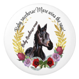 BABY RACEHORSE MARE Keramik Pull Keramikknauf