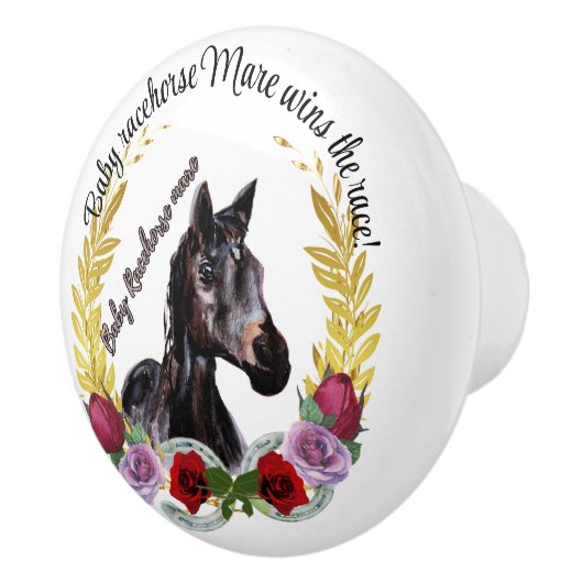 BABY RACEHORSE MARE Keramik Pull Keramikknauf (Rechts)