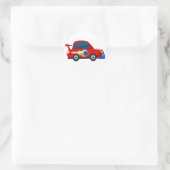 Baby Racing Cartoons car Runder Aufkleber (Tasche)