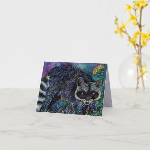 Baby Racoon Aquarellkarten Karte