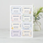 Baby-Raffle-Windel-Einladung Einladung (Stehend Vorderseite)