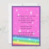 Baby Rainbow Unicorn Birthday (Regenbogen) Einladung (Rückseite)