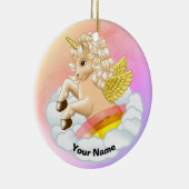 Baby Rainbow Unicorn Keramik Ornament (Rechts)