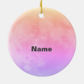 Baby Rainbow Unicorn Keramik Ornament (Hinten)