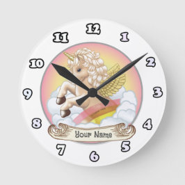 Baby Rainbow Unicoruhr Runde Wanduhr