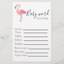 Baby Ramming Baby Dusche Spiel Flamingo