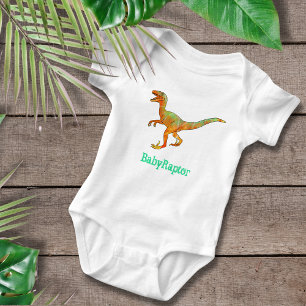 Baby Raptor Lustiger Velociraptor Dinosaur Kunst W Strampler