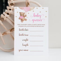 Baby rät Game Baby Dusche Teddy Bear