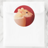 Baby Rat Runder Aufkleber (Tasche)