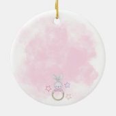 Baby Rattle Baby's First Christmas Keramik Ornament (Hinten)