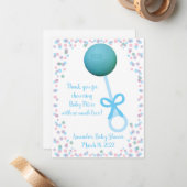 Baby Rattle Duwer Fevor, EOS Lippenbalsam Mitteilungskarte (Vorderseite/Rückseite Beispiel)