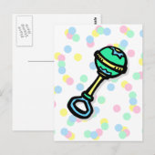 Baby Rattle Postkarte (Vorne/Hinten)