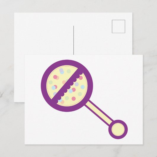 Baby Rattle Postkarte (Vorne/Hinten)
