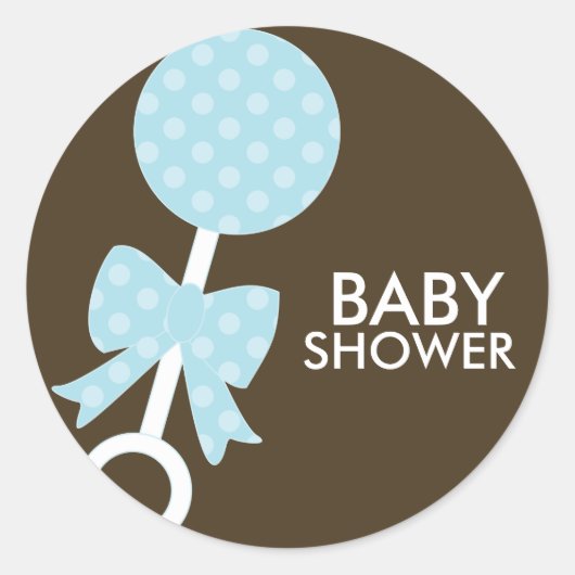 Baby Rattle Shower Umschlag Aufkleber (Vorderseite)