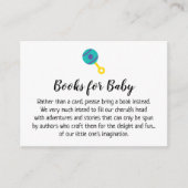 Baby Rattle Simple Book Request Insert Cards (Vorderseite)