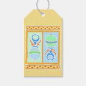 Baby Rattles Gift Tags Geschenkanhänger (Vorderseite)