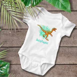 Baby-Raubvogelvelociraptor-Dinosaurier-lustiges Baby Strampler