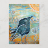 Baby Raven Postkarte (Vorderseite)