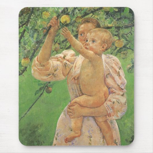 Baby Reaching für einen Apple von Mary Cassatt Mousepad (Vorne)