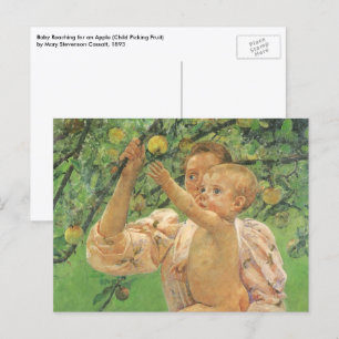 Baby Reaching für einen Apple von Mary Cassatt Postkarte