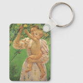Baby Reaching für einen Apple von Mary Cassatt Schlüsselanhänger (Rückseite)