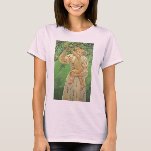 Baby Reaching für einen Apple von Mary Cassatt T-Shirt (Vorderseite)