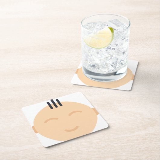 Baby Rechteckiger Pappuntersetzer (Vor Ort)