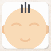 Baby Rechteckiger Pappuntersetzer (Vorderseite)