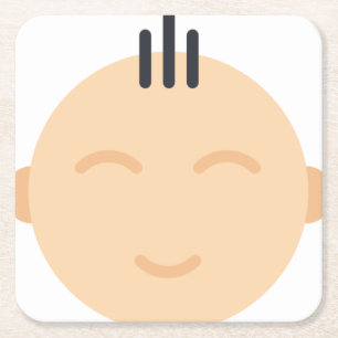 Baby Rechteckiger Pappuntersetzer