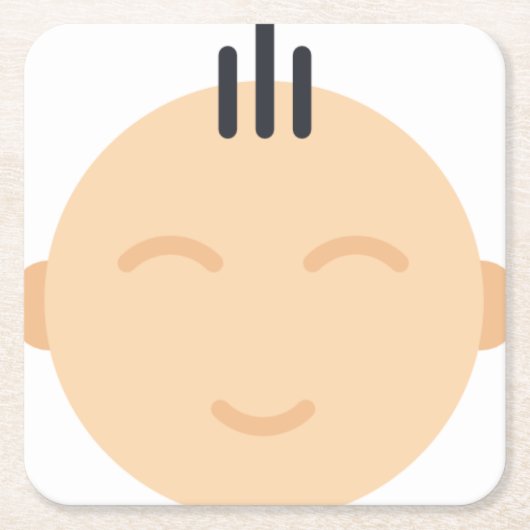 Baby Rechteckiger Pappuntersetzer (Vorderseite)