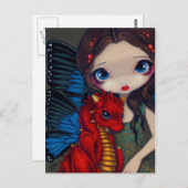 "Baby Red Dragon" Postkarte (Vorne/Hinten)