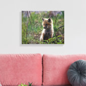 Baby Red Fox Leinwanddruck (Insitu (Wohnzimmer))