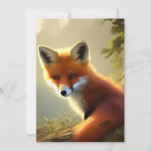 Baby Red Fox Wildlife Portrait Card Karte (Vorderseite)