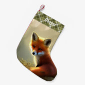 Baby Red Fox Wildlife Portrait Personalisiert Kleiner Weihnachtsstrumpf (Vorderansicht (hängend))