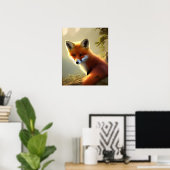 Baby Red Fox Wildlife Portrait Poster (Heimbüro)