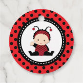 Baby Red Ladybug First Birthday Baby Shower Geschenkanhänger (Rückseite)