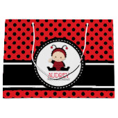 Baby Red Ladybug First Birthday Baby Shower Große Geschenktüte (Vorderseite)