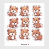Baby Red Pandas Aufkleber (Blatt)
