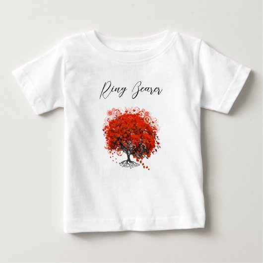 Baby Red Tree Wedding T - Shirt Romper (Vorderseite)