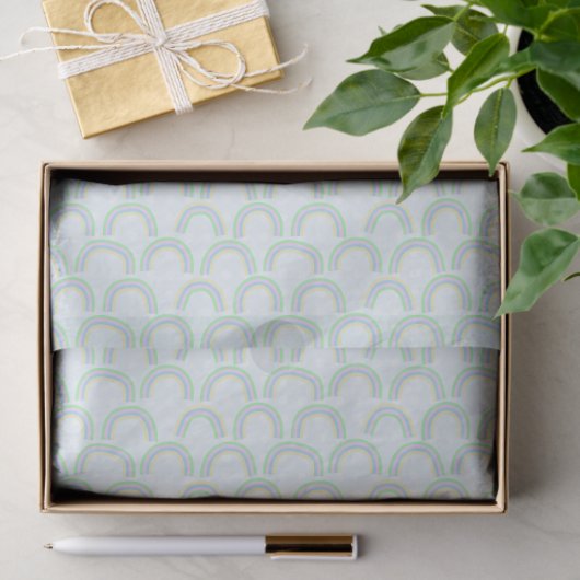 Baby Regenbogen Pastellblau Seidenpapier (Geschenk)